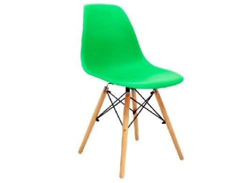 silla oslo tipo eames verde